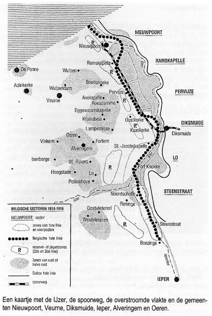 Het Belgische leger en de stellingenoorlog gedurende de tweede semester van 1915 Het Belgische leger blijft zich vastankeren op de spoorwegverbinding tussen Nieuwpoort en Diksmuide.