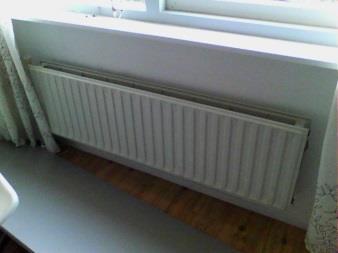 De radiatoren in de woning die werden verwarmd hadden een temperatuur van circa 55 à 75 graden