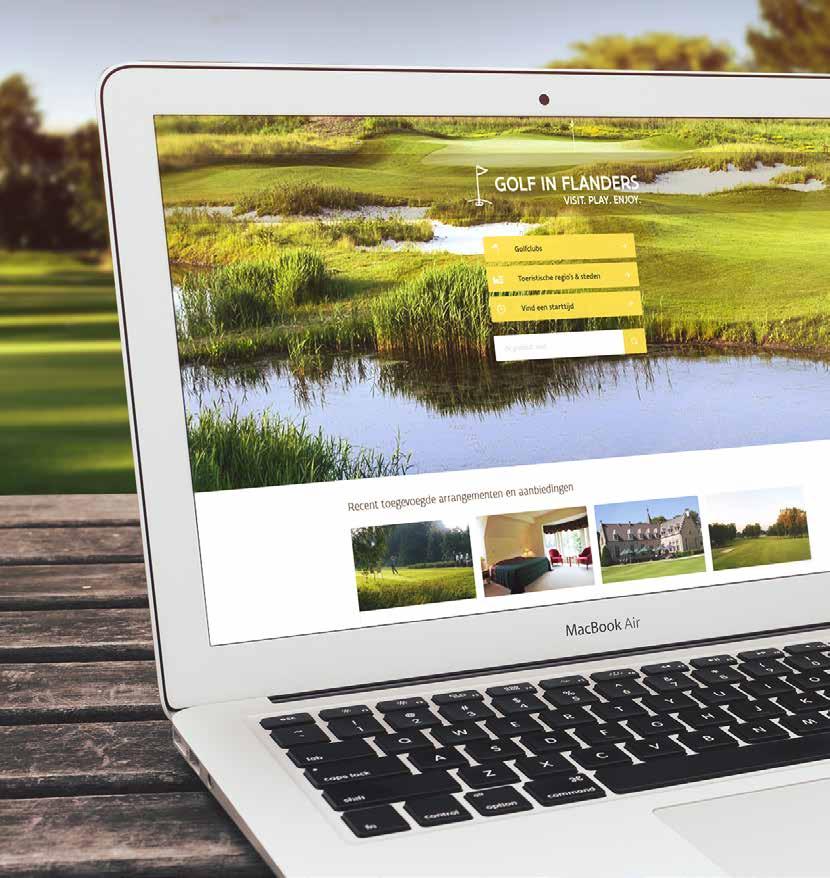 28 Opbouw van de website Een interactieve kaart van Vlaanderen werd gemaakt met aanduiding van de golfbanen en toeristische entiteiten per regio.