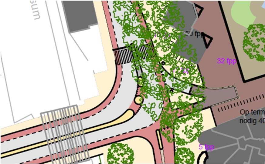 2. Op het kruispunt Meerweg - Vlietlaan - Veldweg is ervoor gekozen om afslaand verkeer vanaf de doorgaande route Meerweg - Vlietlaan onmogelijk te maken door op de Kloosterweg/Veldweg en het