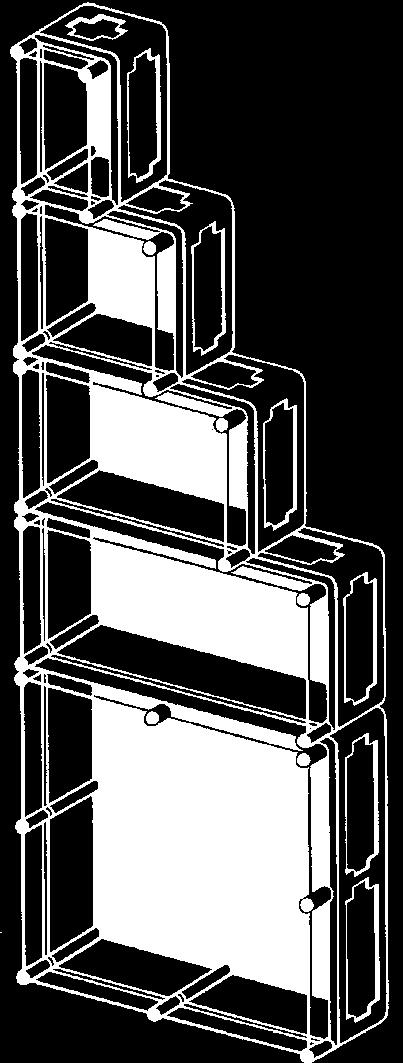Systeemopbouw Lege kasten Automatenkasten Functiekasten Mi-verdelers modulaire kastopbouw
