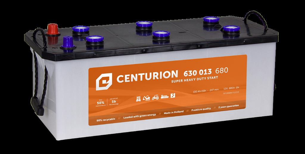 PRODUCTOVERZICHT De 12 Volt startaccu s van Centurion Battery worden op basis van de Internationale norm EN50342 vervaardigd waarbij met name de constructieve eigenschappen aangepast worden aan de