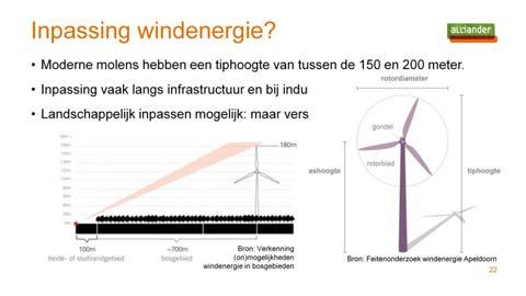 De verwachting is dat windmolens groter blijven worden. Afgelopen jaren is wel eens gezegd dat het plaatsen van windmolens in bosgebieden zinvol kan zijn om het zicht erop te verminderen.