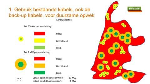 De kaart toont de gebieden waar zonder bovenliggende