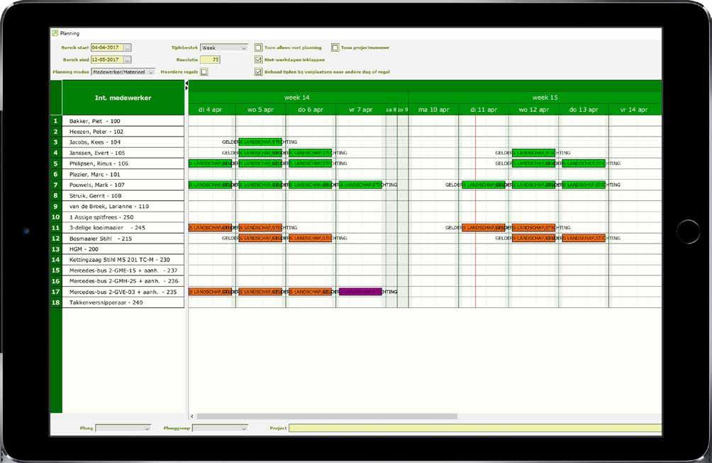 In de module Vision-Portal kunnen uw medewerkers via de geïntegreerde medewerkersportal