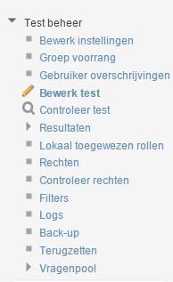 Kies zeker voor volgende instellingen: Toegestane pogingen: 1 poging Nieuwe pagina: neen, alle vragen op één pagina. Klik onderaan op bewaar de wijzigingen en toon.