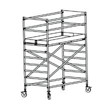 Plaats een platform met luik op de 7 e sport van het (basis)frame. 9. Verplaats het onderste platform zonder luik eveneens naar het hoogste niveau. 10. Monteer de kantplanken volgens II.IX.