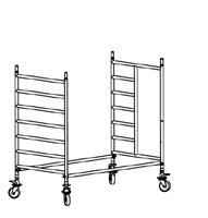 NL EN 1004-3-8/12-AXXD V.II Opbouwmethode RS TOWER 53 trapsteiger 1. Voor de basis van de trapsteiger wordt 1 doorloopframe en 1 opbouwframe toegepast.