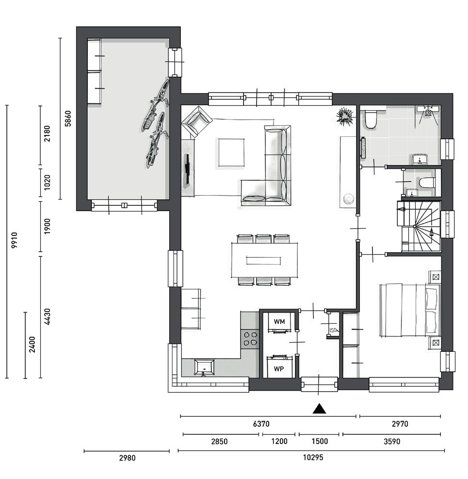 6 BEGANE GROND BASISPLATTEGROND Geniet van het gemak van gelijkvloers wonen.