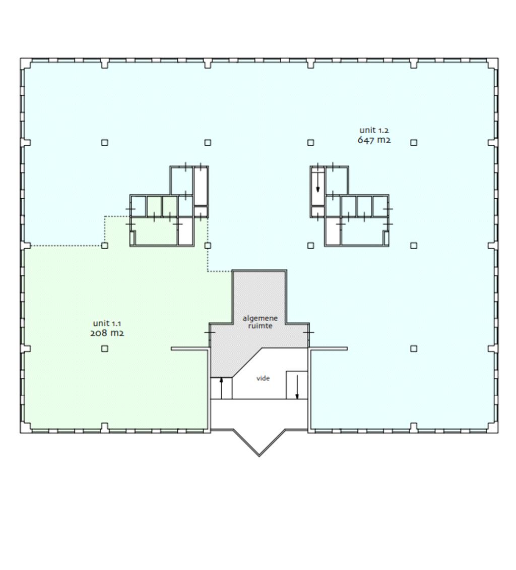 Plattegrond 1e verdieping