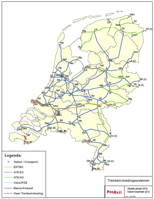 Realisatierapport RDS_18_K2 34 Het ETCS systeem waarbij een systeem is geplaatst op de baan welke communiceert met een systeem op de trein.