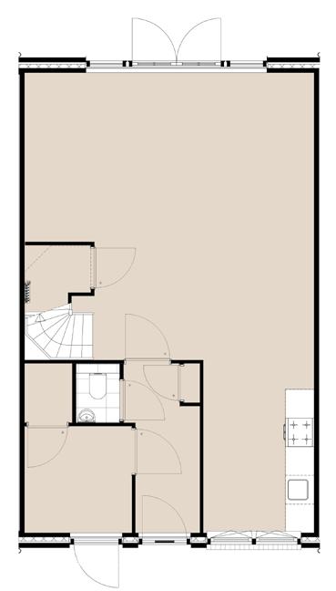 TYP F VRIJSTND RIJWONINGN 2m 4m TYP F RIJWONINGN ouwnummers 9 en 10, 20 t/m - Woonoppervlak circa 138 m 2 - Zeer duurzaam -> Nul-Op-de-Meter - chtertuin gelegen aan het water -