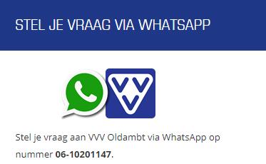 VVV via Whatsapp