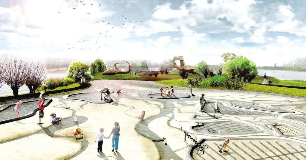 Het Museumeiland wordt een zoetwatergetijdenpark, waar natuurkunst
