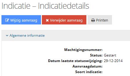 Er is geen tweedeling meer in rolstoelen en hulpmiddelen. Starten indicatie Via de knop Starten op het cliëntdetails scherm kan cliënt een indicatie gestart worden.