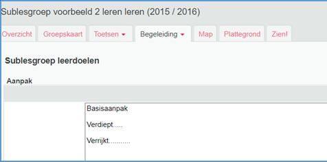 3.4 Plannen groepsoverstijgend In het voorgaande stuk is uitgelegd hoe je sublesgroepen samenstelt.