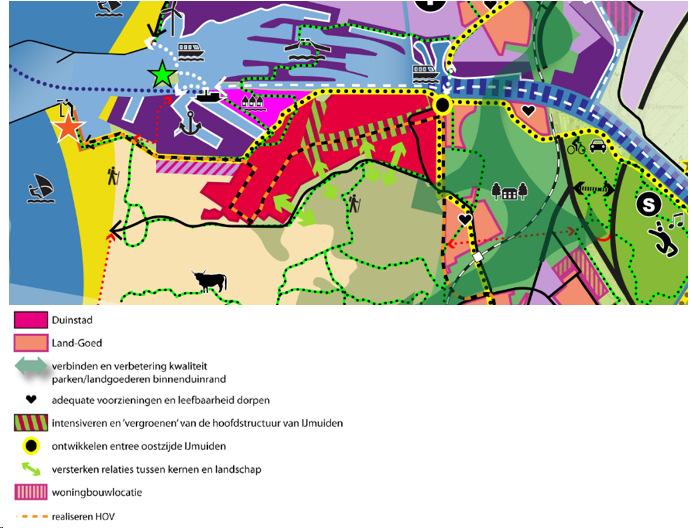 Voor IJmuiden-Noord en -Zuid ligt er een centrum-stedelijke opgave, waarbij de prioriteit ligt bij het centrumgebied en de entree.