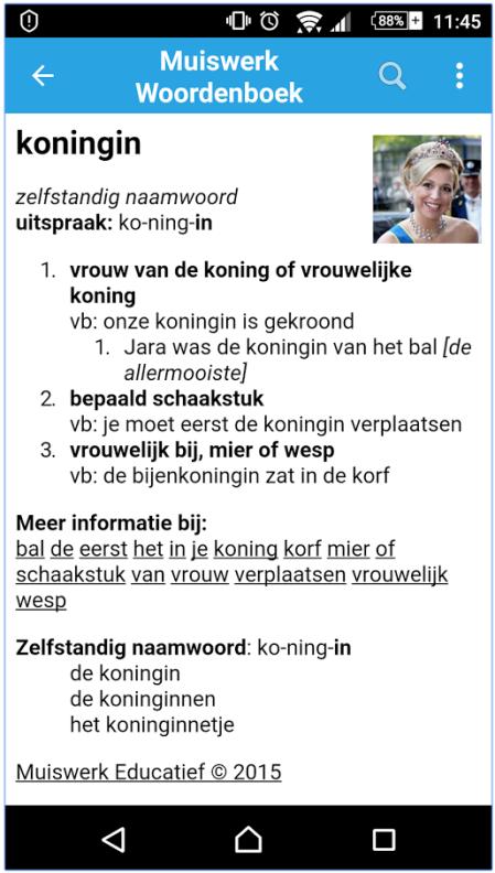 Gebruik Na installatie is geen netwerkverbinding meer nodig. Wordt het woordenboek niet direct goed geladen voor offline gebruik, sluit het dan een keer helemaal af en start het opnieuw.