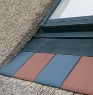 Afhankelijk van het dakraamtype verbetert het de isolatie van het raam tot 15%. Standaard geleverd in aluminium in kleur RAL 7022.