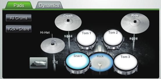 Toepassingsgids Individuele pads afspelen Als u specifieke klanken op de kit wilt beluisteren, kunt u de pads selecteren die zullen worden afgespeeld.