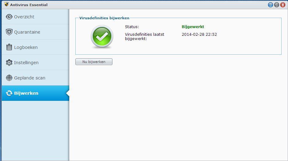 Antivirus installeren Na het bijwerken is
