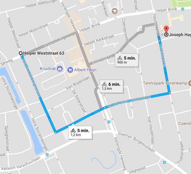 JE ROUTE VAN HUIS NAAR SCHOOL Voor de leraar: Zorg dat er voldoende computers/laptops/tablets zijn waarop de leerlingen hun route van school naar huis kunnen zoeken op google.maps.nl.