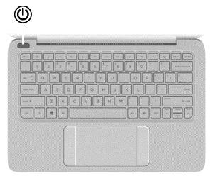 Knoppen Onderdeel Beschrijving (1) Aan/uit-knop Als de computer is uitgeschakeld, drukt u op de aan/ uit-knop om de computer in te schakelen.