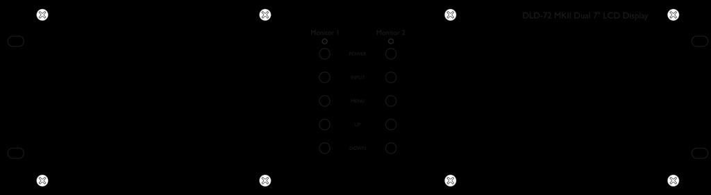 Beschrijving van het apparaat Functies De DMT DLD-72 is een professioneel dubbelmonitorsysteem voor rackmontage.