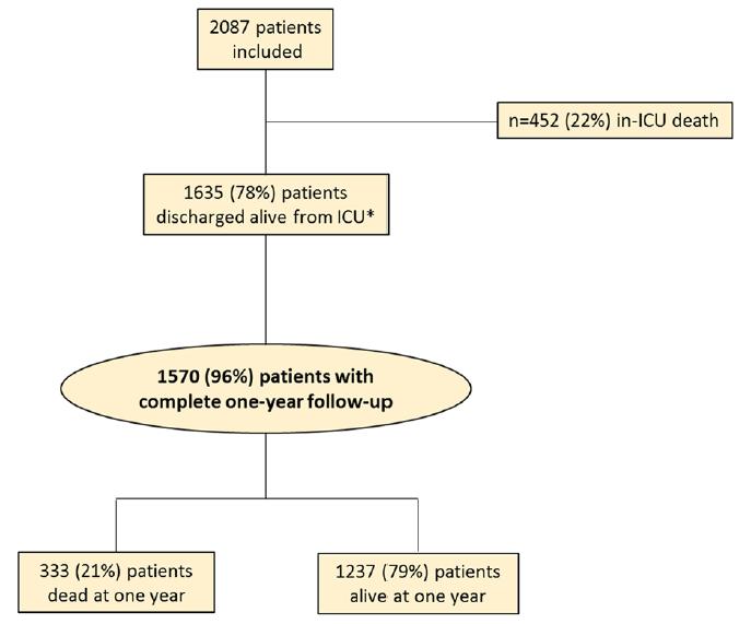 FROG-ICU study Beademing > 24 uur en/of inotropica