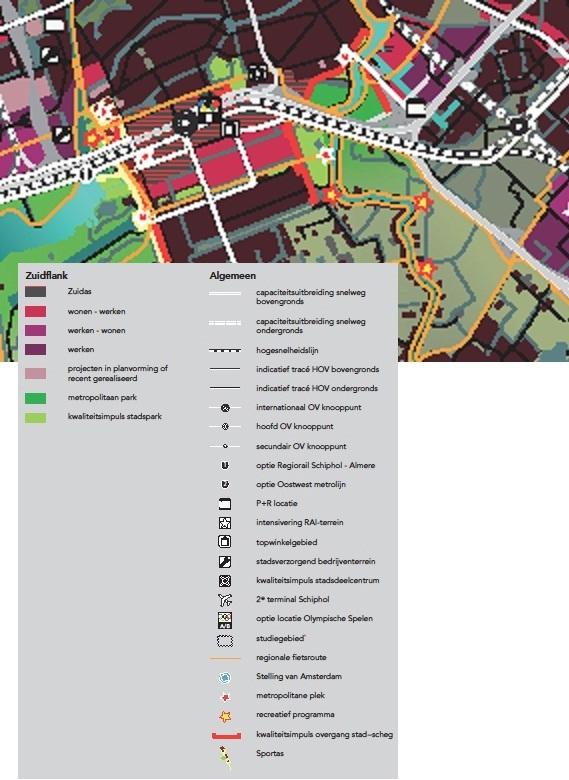 blz. 24 Zuidas in de Structuurvisie Amsterdam 2040 Zuidas is aangemerkt als metropolitaan kerngebied.
