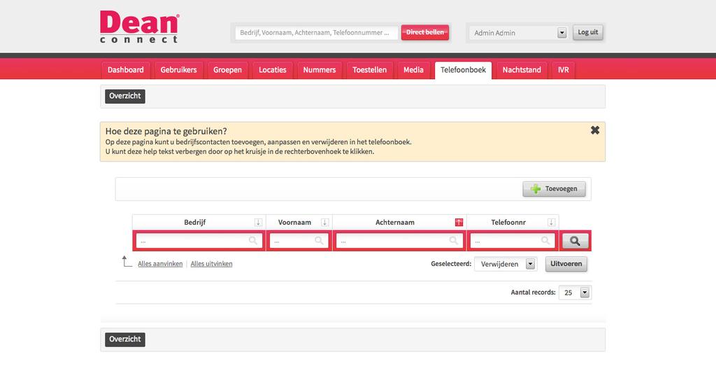 3.6 Bedrijfstelefoonboek vullen Gebruikers kunnen individueel hun contacten vastleggen in een telefoonboek.