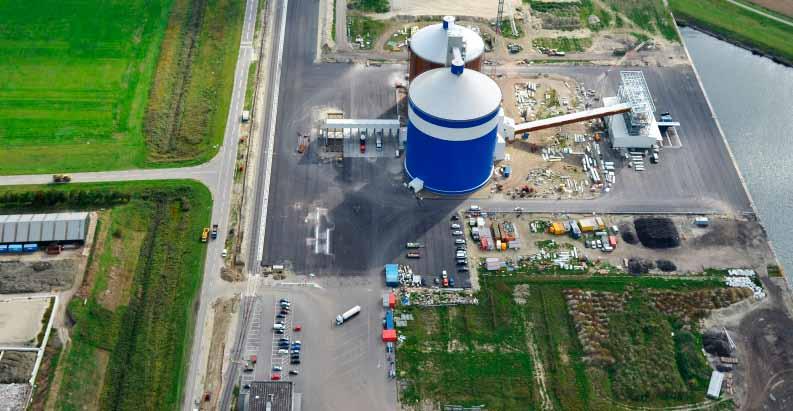 Spooraansluiting voor Vlaeynatie Overzicht van Zeeland Sugar Terminal.