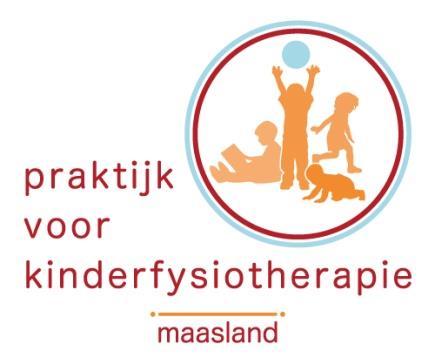 Algemene Voorwaarden: Praktijk voor Kinderfysiotherapie Maasland Om in een prettige sfeer samen te werken met uw kind, uzelf en de kinderfysiotherapeut, heeft Praktijk voor Kinderfysiotherapie