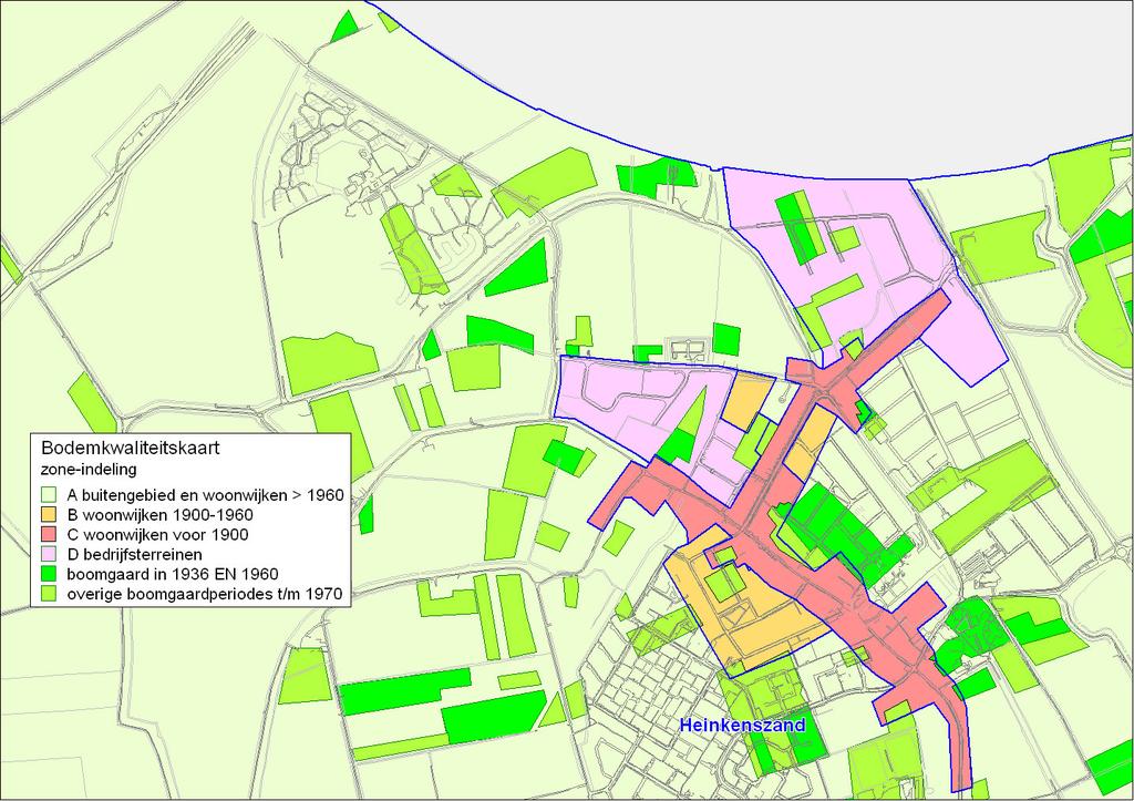 MARMOS Figuur 1: Uitsnede bodemkwaliteitskaart (indeling in zones: