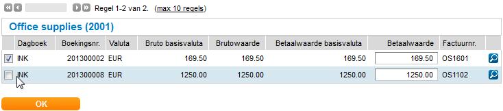 verwijderen), zodat de crediteur niet meer geselecteerd is. De relatie maakt nu geen deel meer uit van de betaalrun.