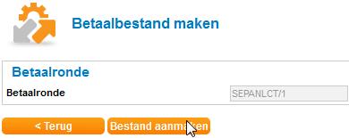 4.8 Produceren van het betaalbestand 4.8.1 Betalen alle banken Na het autoriseren van de betaalrun verschijnt een nieuw symbool: De diskette. Klik op de Diskette om het SEPA bestand te produceren.