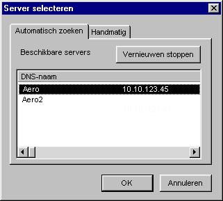 8-7 Het configuratiescherm van Hot Folder gebruiken Als u een server uit een lokaal subnetwerk wilt toevoegen,