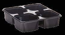 TRAY 4 POTTEN 14 X 14 Met deze nieuwe transporttray is het mogelijk planten te verkopen per vier stuks.