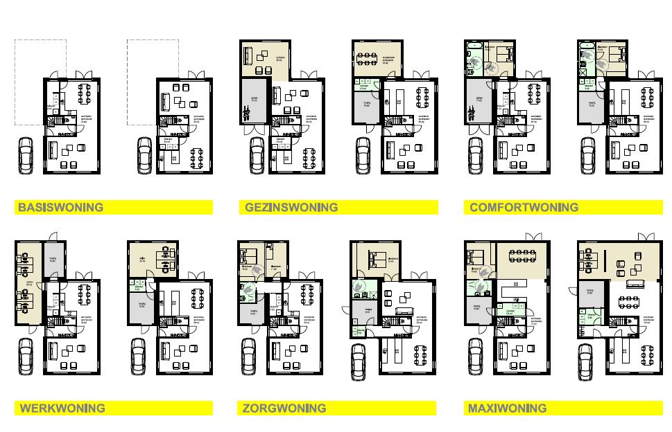 Modulaire prijslijst Uw Nieuwbouwkavel werkt met een modulair opgebouwde prijslijst met voor de basis keuzes afgeronde prijzen.