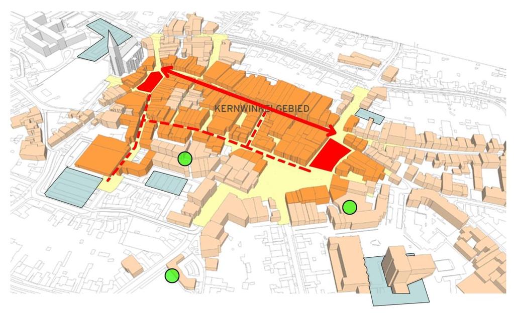 Compact afbakening kernwinkelgebied en transformatiegebieden