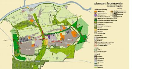 Hieronder de plankaart die op hoofdlijnen de ambities uit de Structuurvisie laat zien.