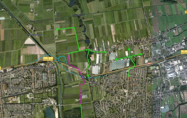 3.3.5 Landbouw Alle percelen in de Overlaat blijven voor landbouwverkeer goed bereikbaar. Landbouwverkeer kan via de bestaande tunnel onder de A59 van noord naar zuid rijden en omgekeerd.
