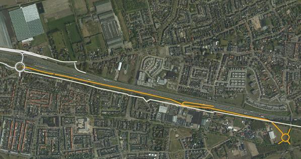 Parallelstructuur Nieuwkuijk (Bron: NRD, 2015) Randweg Vlijmen-Oost De bestaande knelpunten in Vlijmen en op de A59 én toekomstige ruimtelijke ontwikkelingen, zoals woningbouw, maken de aanleg van