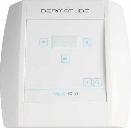 Dermatude Meta-Ject FX50 APPARAAT De behandeling wordt uitgevoerd met het Meta-Ject FX50 apparaat van Dermatude.