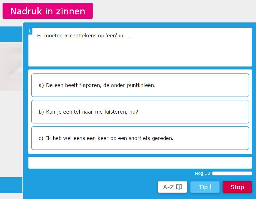 Oefening H3 gaat over het gebruik van accenten voor het leggen van nadruk in een zin. Dat mag alleen als het echt nodig is. Er komen zinnen langs waarin de accenten al dan niet juist zijn toegepast.