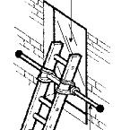 Hulpfiches, Observatie Zet de ladder bovenaan stabiel zodat ze in alle veiligheid tegen de structuur kan steunen.