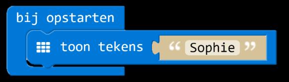 - De kinderen kunnen een programma flashen naar de Micro:Bit. De leerlingen leren informatie te verwerven uit gesproken taal. Deze informatie leren zij gestructureerd weer te geven.