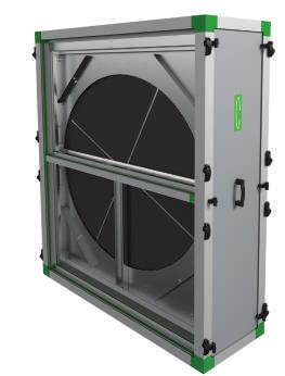 Componenten Warmtewisselaars Warmtewiel Rendement tot 85% 3 typen rotoren mogelijk: condensatie, hygroscopisch of