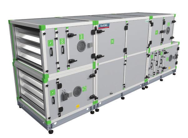 Uitvoeringen AmberAir CX Ventilatie-unit met WTW middels een tegenstroom warmtewisselaar.