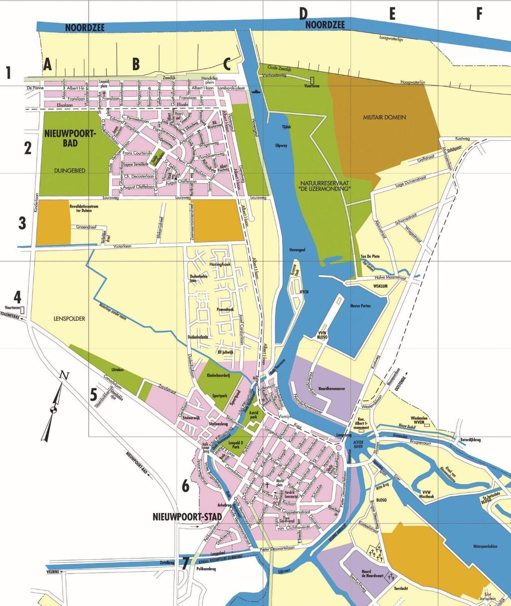 24 Beiaardtoren, Nieuwpoort-Stad Dienst voor Toerisme, Hendrikaplein, Nieuwpoort-Bad Loodswezenplein, Nieuwpoort-Bad Kaai, Vissersmonument, Nieuwpoort-Stad Marktplein,